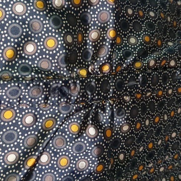 POINT ZERO* by Nicole Benisti satin ruched button front puff sleeve collared top - Picture 4 of 11